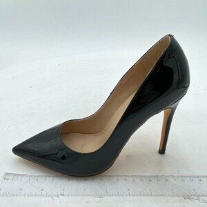FSJ Women's Pointed Toe High Heels Slip On Stiletto Pumps Black